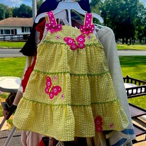 Butterfly dress and bottoms 18months